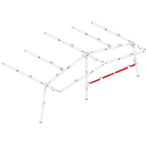 Ventura verandastang - IXL 190-310cm (glasfiber)