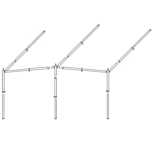 Voortentluifel frame - staal 22mm - Palma, Locarno Plus - maat 2 tot 9